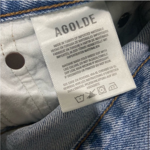 Agolde Parker Vintage Cut Off Short in Riptide Size 24 Light Wash Button Fly - Picture 6 of 7